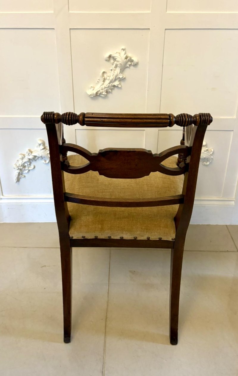 Fine Pair of Antique George III Quality Mahogany Desk/Carver Chairs